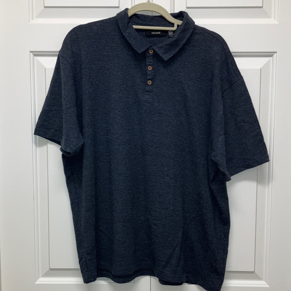 Hedge polo shirt, short sleeves,  charcoal grey, XXL